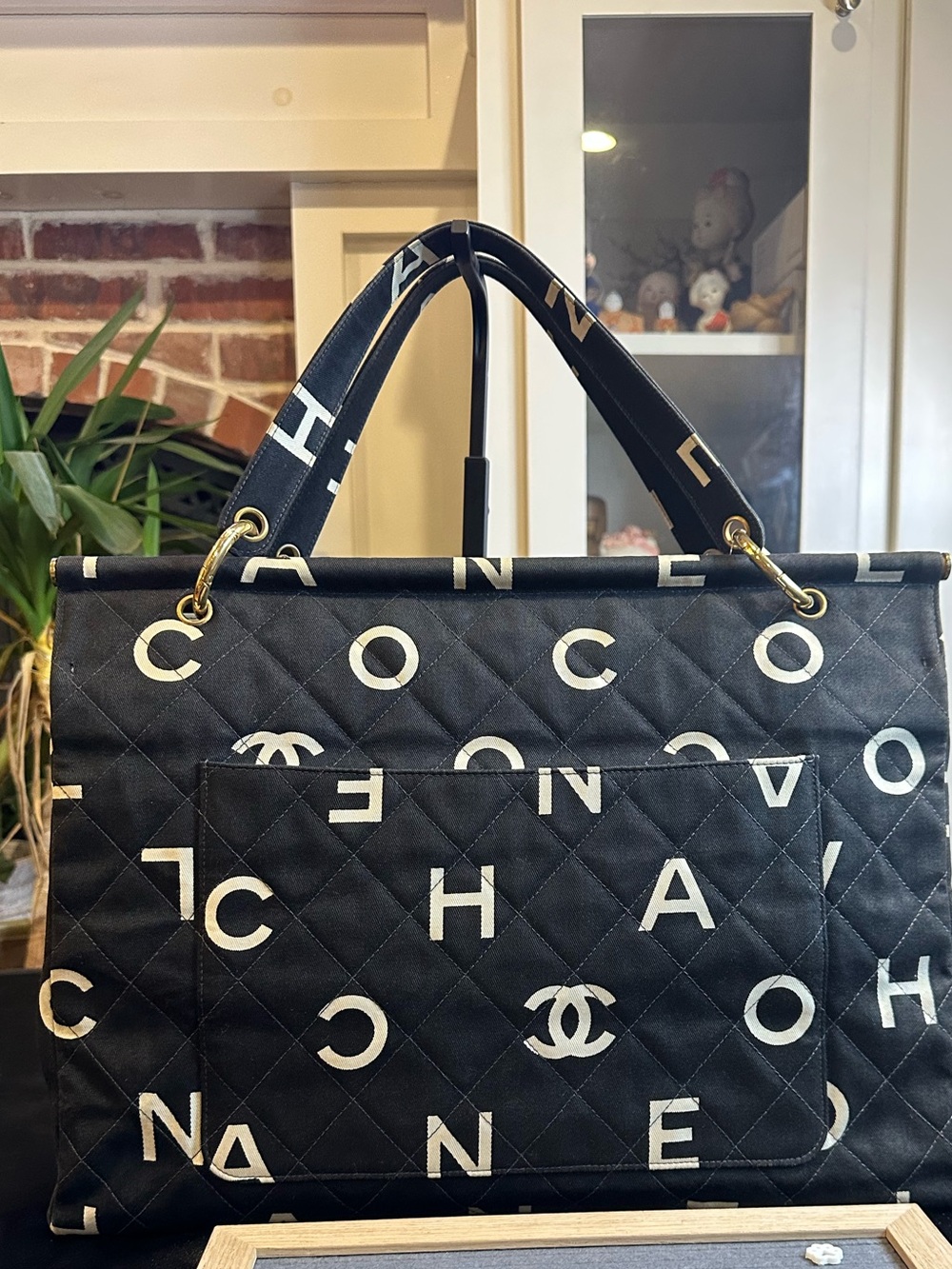 Black Quilted Logo Logomania, collectors item